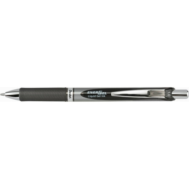 Pentel EnerGel 0.3mm Retractable rollerball gel pen BLN73 BLACK x 10 pens